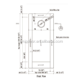 Port Hole Sliding Bran Door with SS304 Sliding Barn Door Hardware soft close for hotel and office